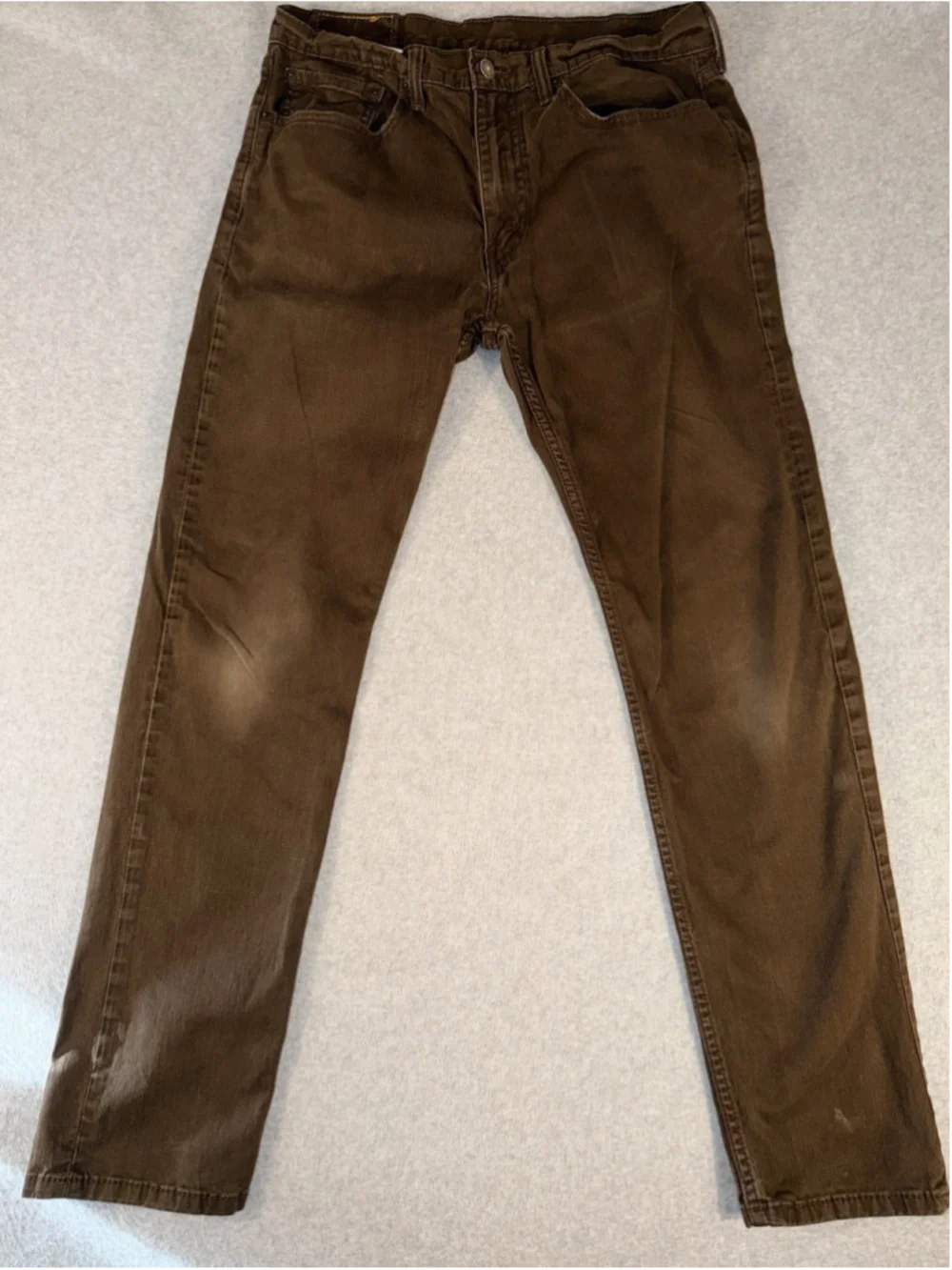 Levi’s 502 Regular Taper Jeans Men’s 34x34 Brown Stretch Denim Pants